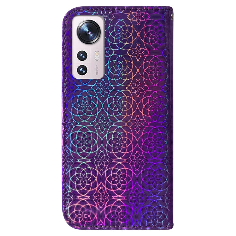 For Xiaomi 12 Pro Colorful Magnetic Buckle Leather Phone Case