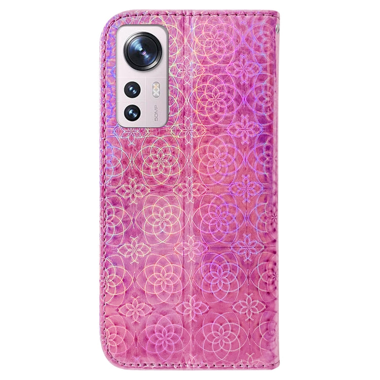 For Xiaomi 12 Pro Colorful Magnetic Buckle Leather Phone Case