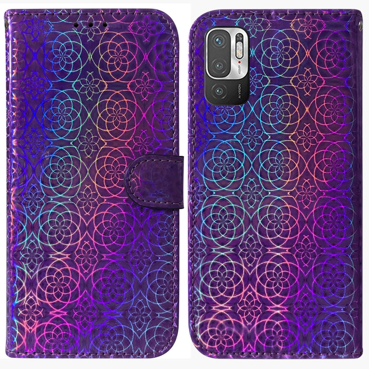 For Xiaomi Redmi Note 10 5G / Poco M3 Pro Colorful Magnetic Buckle Leather Phone Case