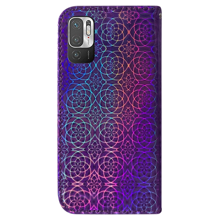 For Xiaomi Redmi Note 10 5G / Poco M3 Pro Colorful Magnetic Buckle Leather Phone Case