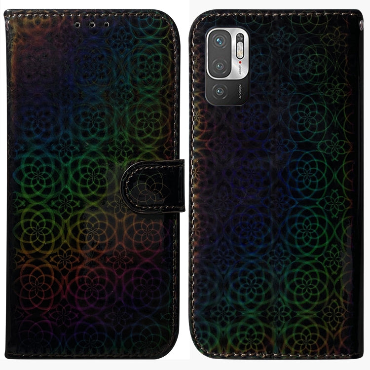 For Xiaomi Redmi Note 10 5G / Poco M3 Pro Colorful Magnetic Buckle Leather Phone Case