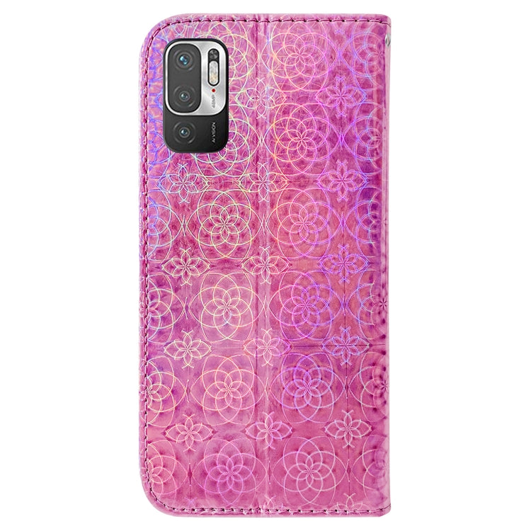 For Xiaomi Redmi Note 10 5G / Poco M3 Pro Colorful Magnetic Buckle Leather Phone Case