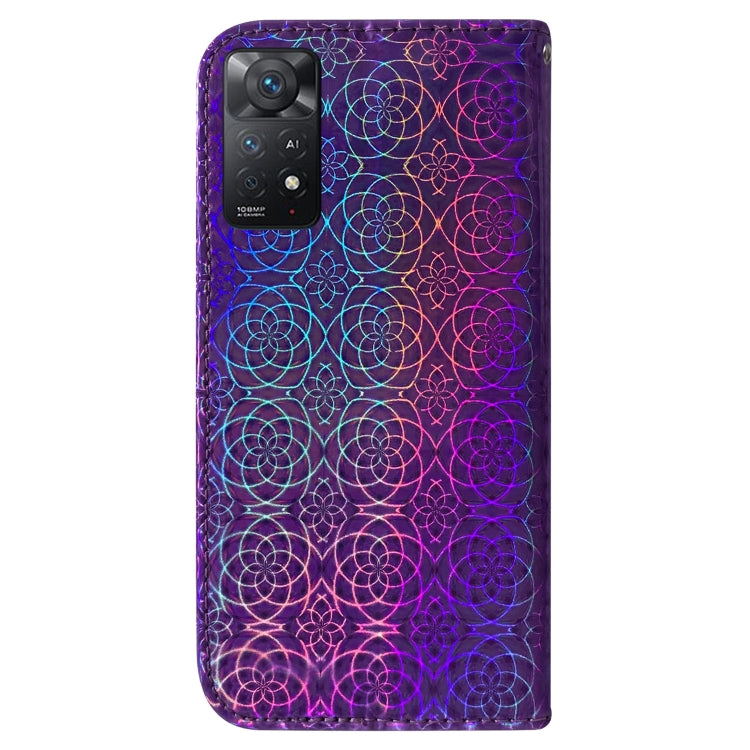 For Xiaomi Redmi Note 11 Pro 5G / 4G Foreign Colorful Magnetic Buckle Leather Phone Case
