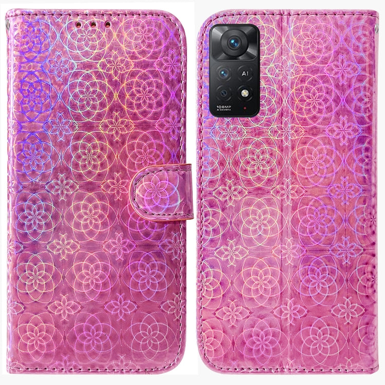 For Xiaomi Redmi Note 11 Pro 5G / 4G Foreign Colorful Magnetic Buckle Leather Phone Case