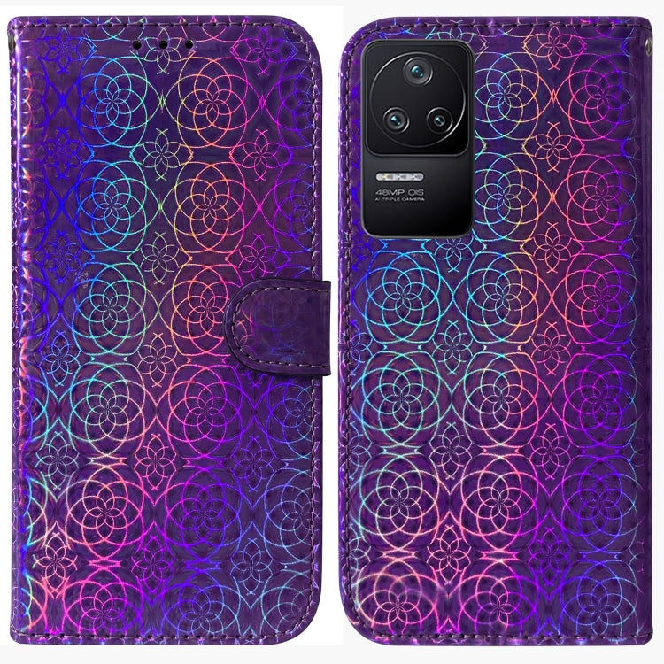 For Xiaomi Redmi K40S Colorful Magnetic Buckle Leather Phone Case