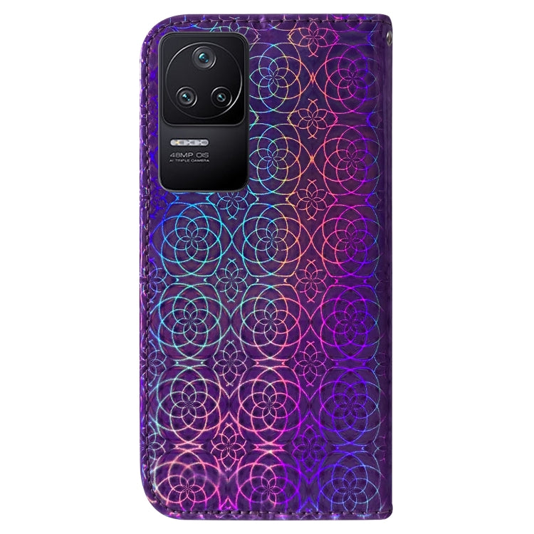 For Xiaomi Redmi K40S Colorful Magnetic Buckle Leather Phone Case