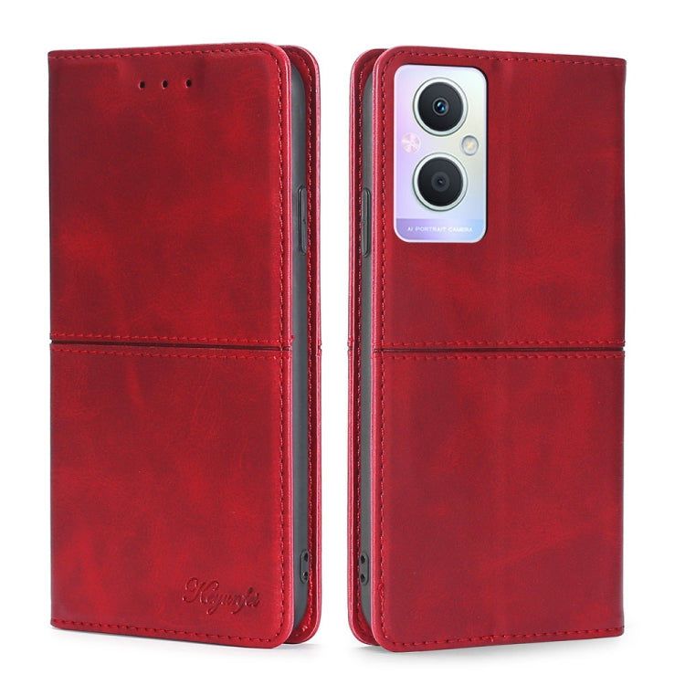 For OPPO A96 5G Cow Texture Magnetic Horizontal Flip Leather Phone Case