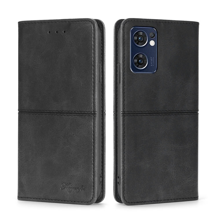 For OPPO Find X5 Lite Cow Texture Magnetic Horizontal Flip Leather Phone Case