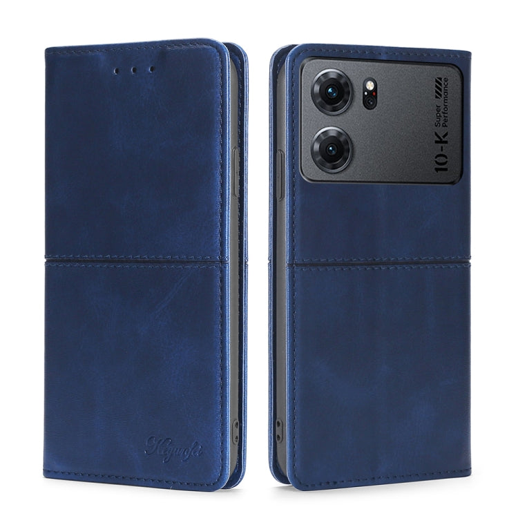 For OPPO K10 5G Cow Texture Magnetic Horizontal Flip Leather Phone Case