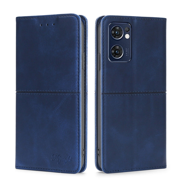 For OPPO Reno7 5G Global/Find X5 Lite Cow Texture Magnetic Horizontal Flip Leather Phone Case