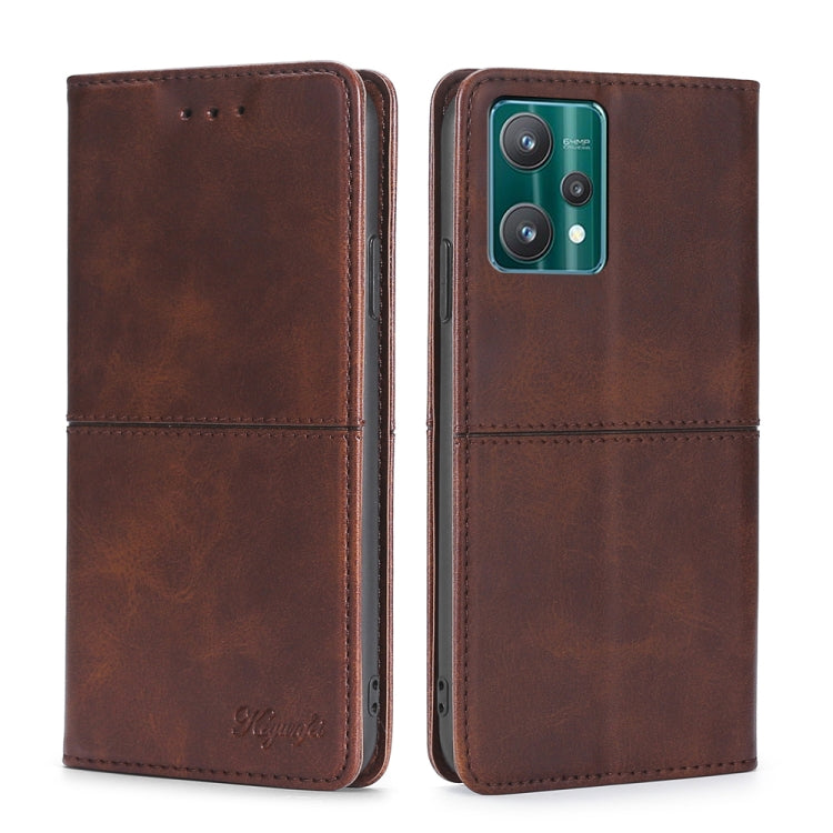 For OPPO Realme 9 Pro Cow Texture Magnetic Horizontal Flip Leather Phone Case
