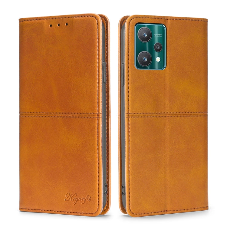 For OPPO Realme 9 Pro Cow Texture Magnetic Horizontal Flip Leather Phone Case
