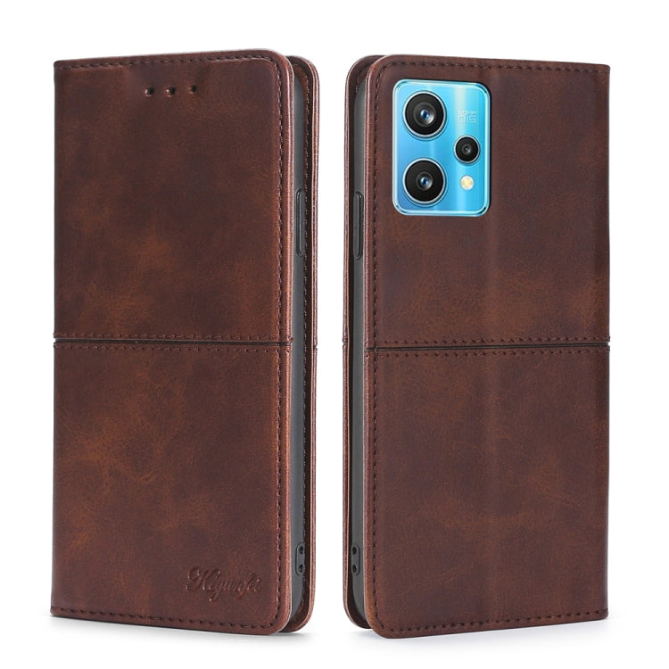 For OPPO Realme 9 Pro+ Cow Texture Magnetic Horizontal Flip Leather Phone Case