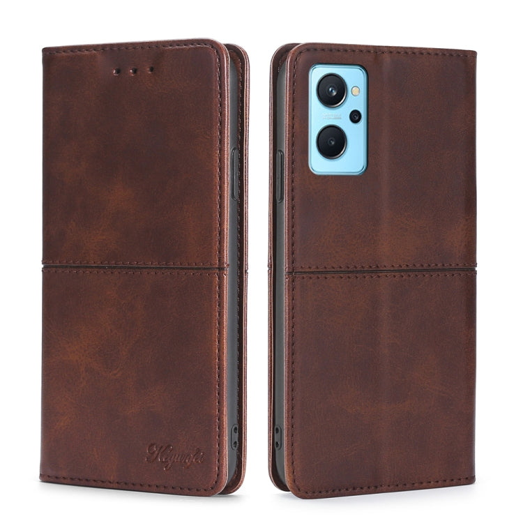 For OPPO Realme 9i/A36 4G/A96 4G/K10 4G/A76 4G Cow Texture Magnetic Horizontal Flip Leather Phone Case