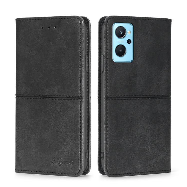 For OPPO Realme 9i/A36 4G/A96 4G/K10 4G/A76 4G Cow Texture Magnetic Horizontal Flip Leather Phone Case