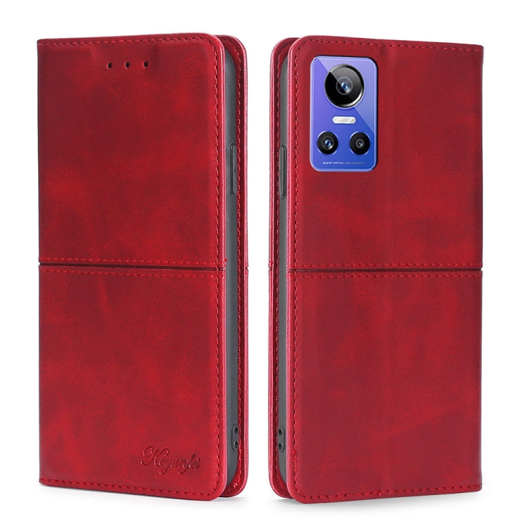 For OPPO Realme GT Neo3 Cow Texture Magnetic Horizontal Flip Leather Phone Case
