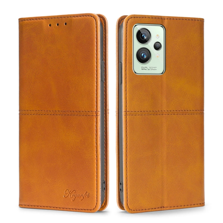 For OPPO Realme GT2 Pro Cow Texture Magnetic Horizontal Flip Leather Phone Case