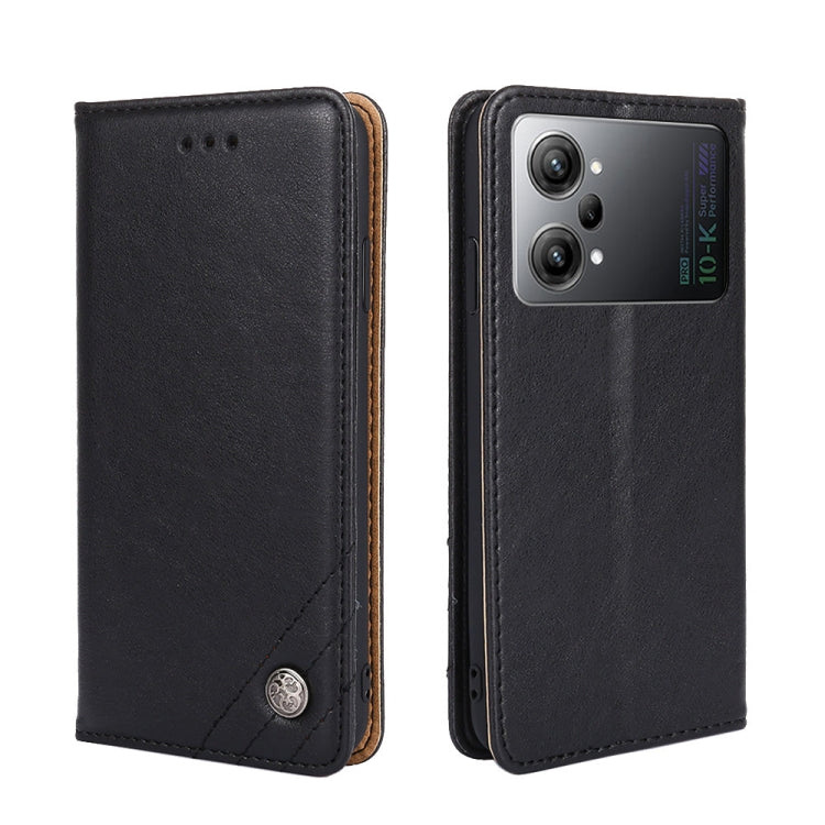 For OPPO K10 Pro 5G Non-Magnetic Retro Texture Horizontal Flip Leather Phone Case