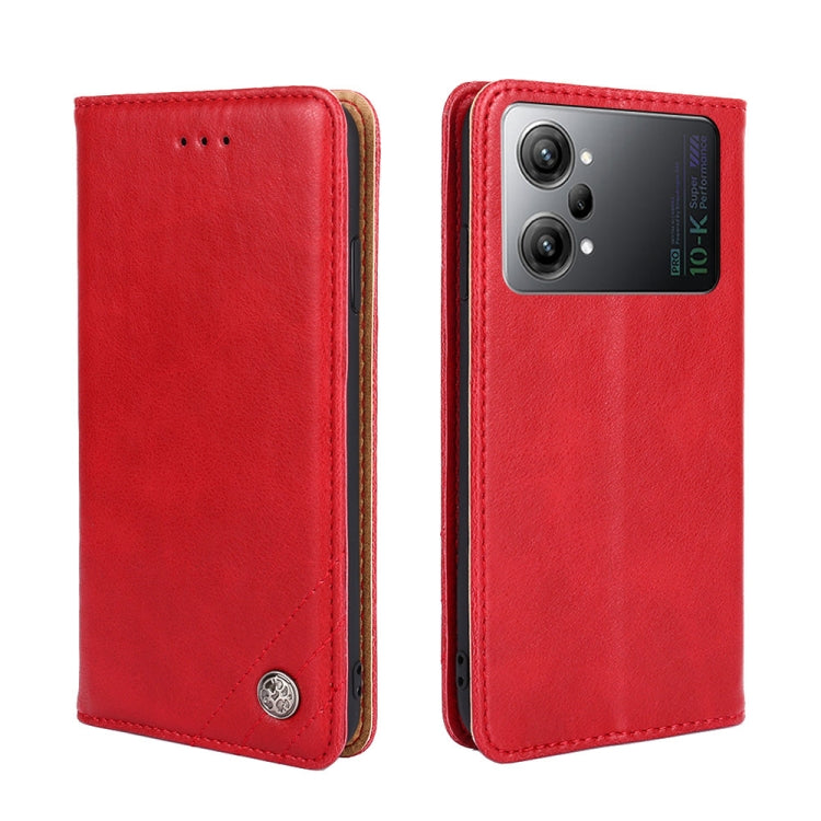 For OPPO K10 Pro 5G Non-Magnetic Retro Texture Horizontal Flip Leather Phone Case