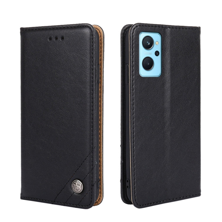 For OPPO Realme 9i/A36 4G/A96 4G/K10 4G/A76 4G Non-Magnetic Retro Texture Horizontal Flip Leather Phone Case