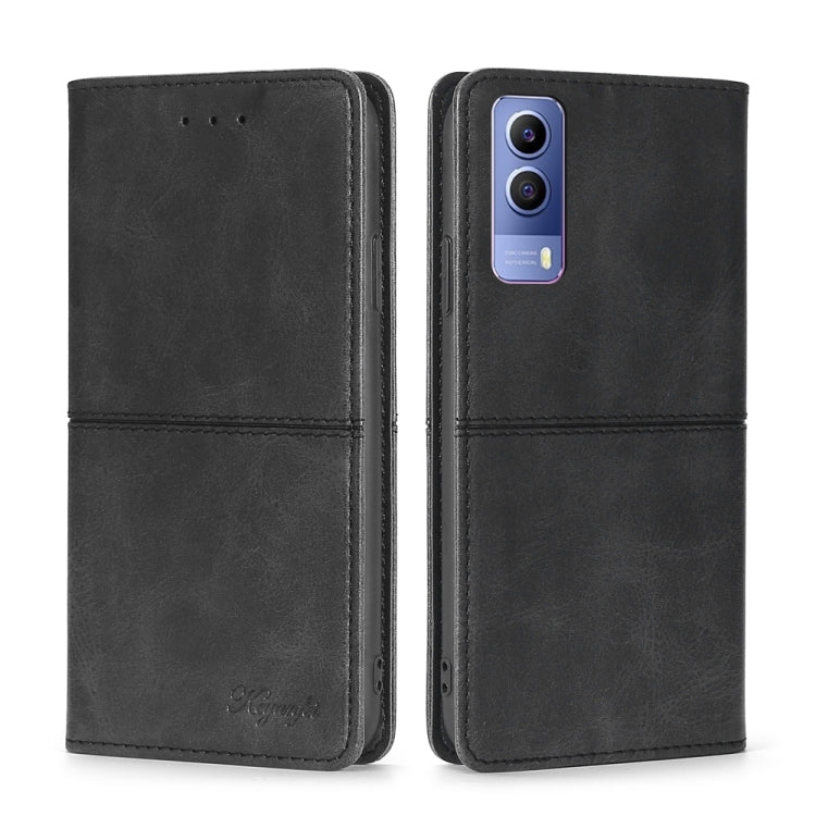 For vivo Y53S 5G/iQOO Z5X/T1X Cow Texture Magnetic Horizontal Flip Leather Phone Case