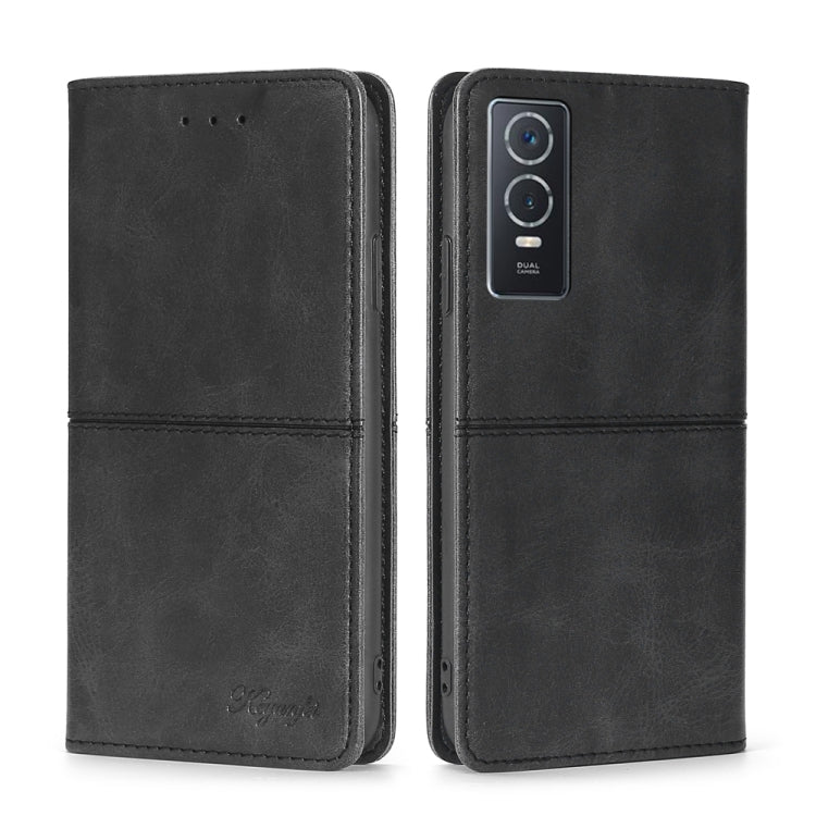 For vivo Y76S/Y74S Cow Texture Magnetic Horizontal Flip Leather Phone Case