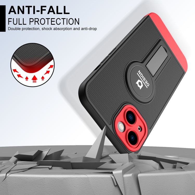 For iPhone 13 Small Tail Holder TPU+PC Phone Case