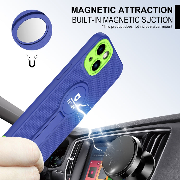 For iPhone 13 Small Tail Holder TPU+PC Phone Case