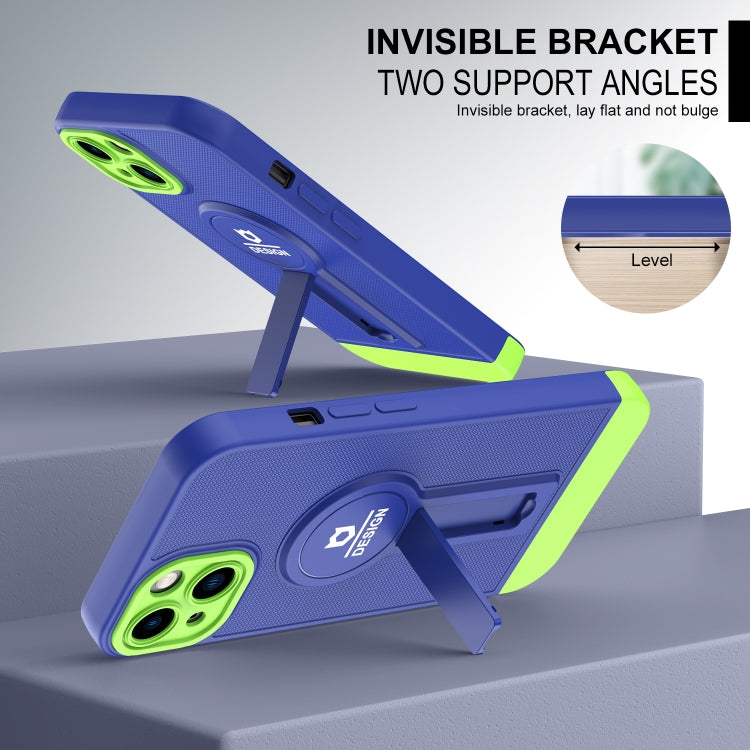 For iPhone 13 Small Tail Holder TPU+PC Phone Case