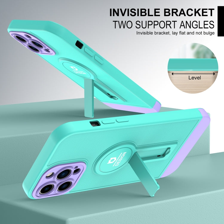 For iPhone 13 Pro Small Tail Holder TPU+PC Phone Case