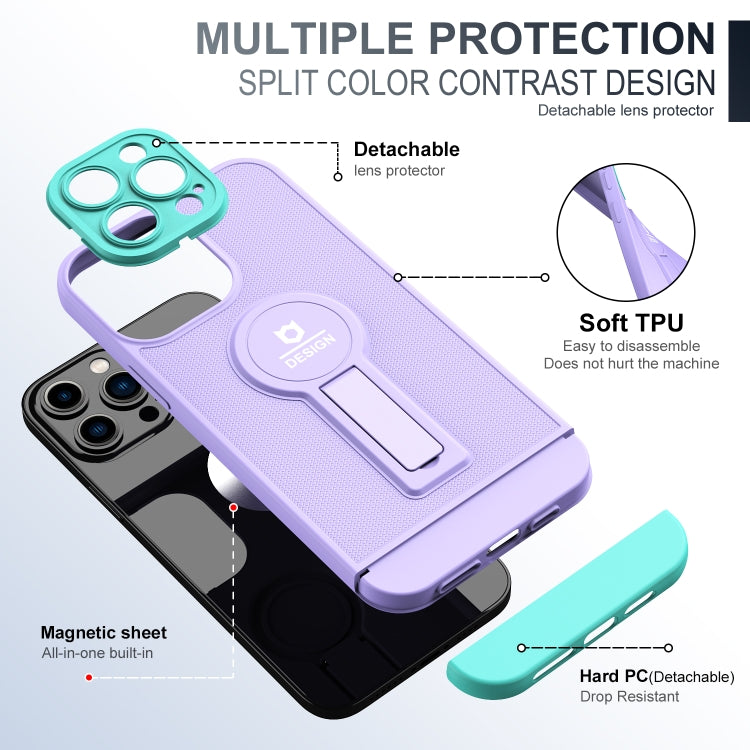For iPhone 13 Pro Max Small Tail Holder TPU+PC Phone Case