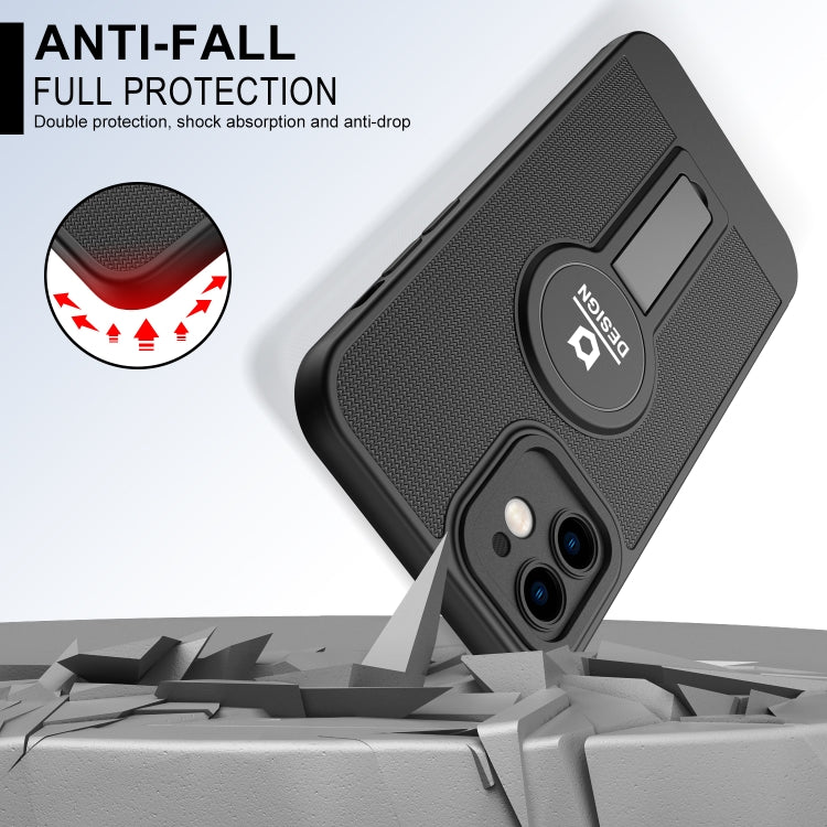 For iPhone 12 Small Tail Holder TPU+PC Phone Case