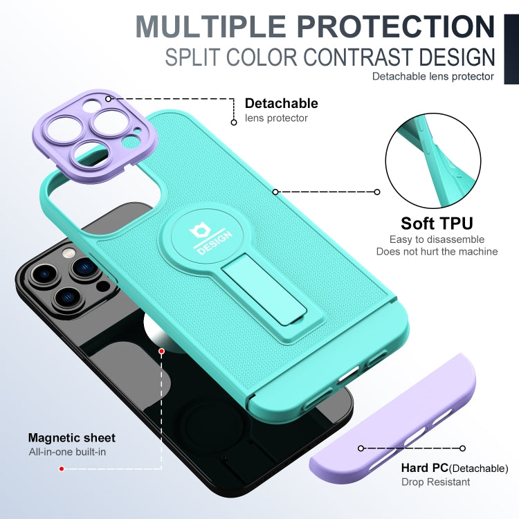 For iPhone 12 Pro Small Tail Holder TPU+PC Phone Case