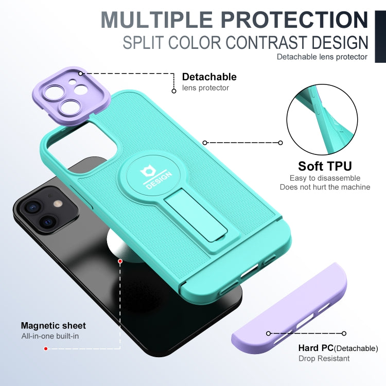 For iPhone 11 Small Tail Holder TPU+PC Phone Case