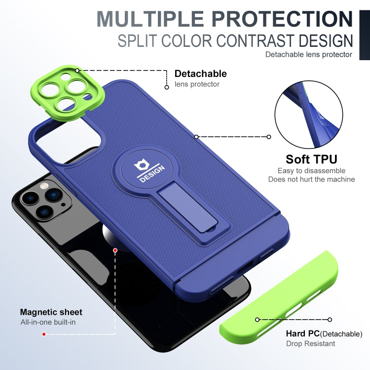 For iPhone 11 Pro Small Tail Holder TPU+PC Phone Case