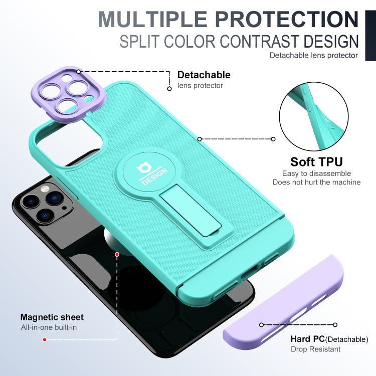 For iPhone 11 Pro Small Tail Holder TPU+PC Phone Case