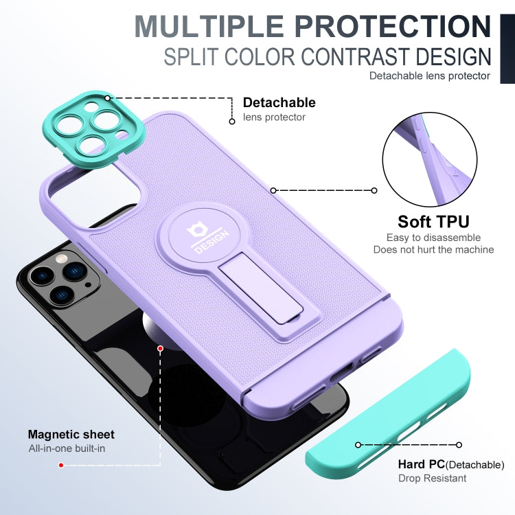 For iPhone 11 Pro Max Small Tail Holder TPU+PC Phone Case