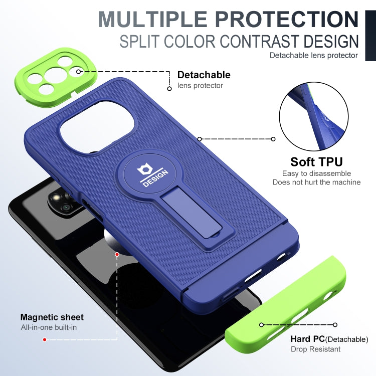 For Xiaomi Poco X3 / X3 Pro Small Tail Holder TPU+PC Phone Case