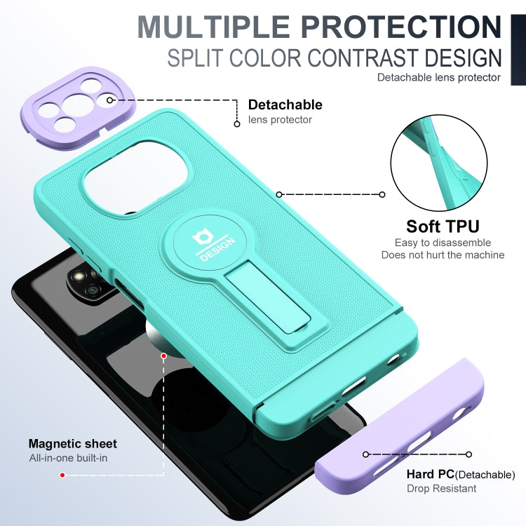For Xiaomi Poco X3 / X3 Pro Small Tail Holder TPU+PC Phone Case