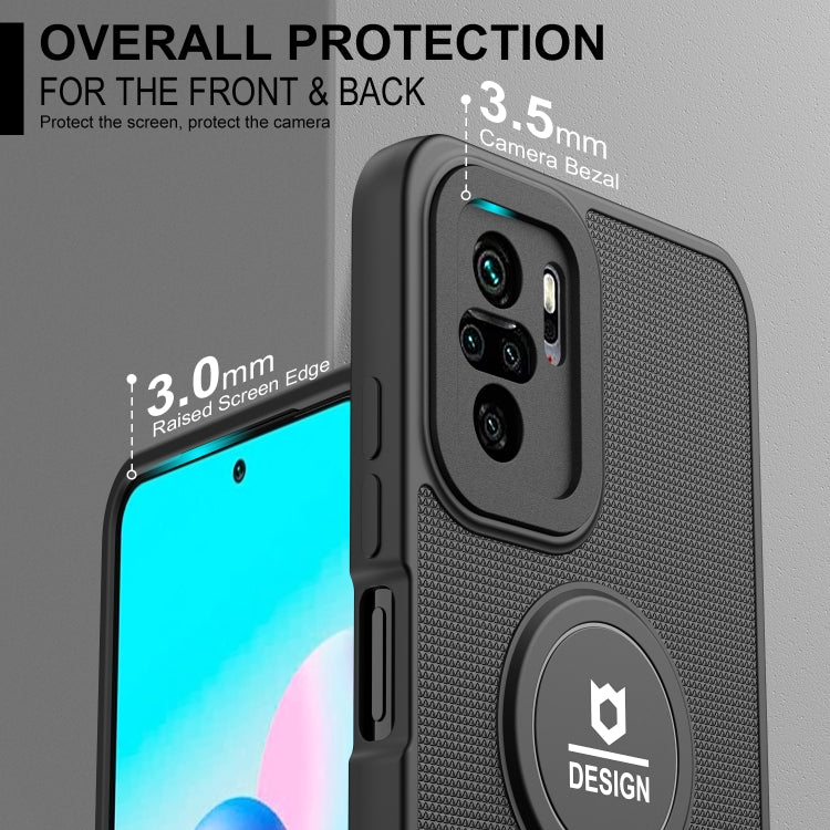 For Xiaomi Redmi Note 10 4G / Note 10S Small Tail Holder TPU+PC Phone Case