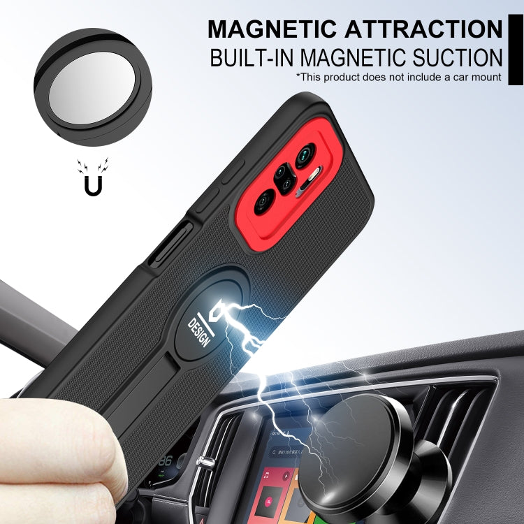 For Xiaomi Redmi Note 10 4G / Note 10S Small Tail Holder TPU+PC Phone Case