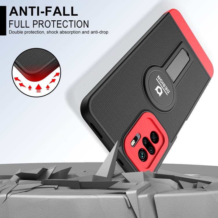 For Xiaomi Redmi Note 10 4G / Note 10S Small Tail Holder TPU+PC Phone Case