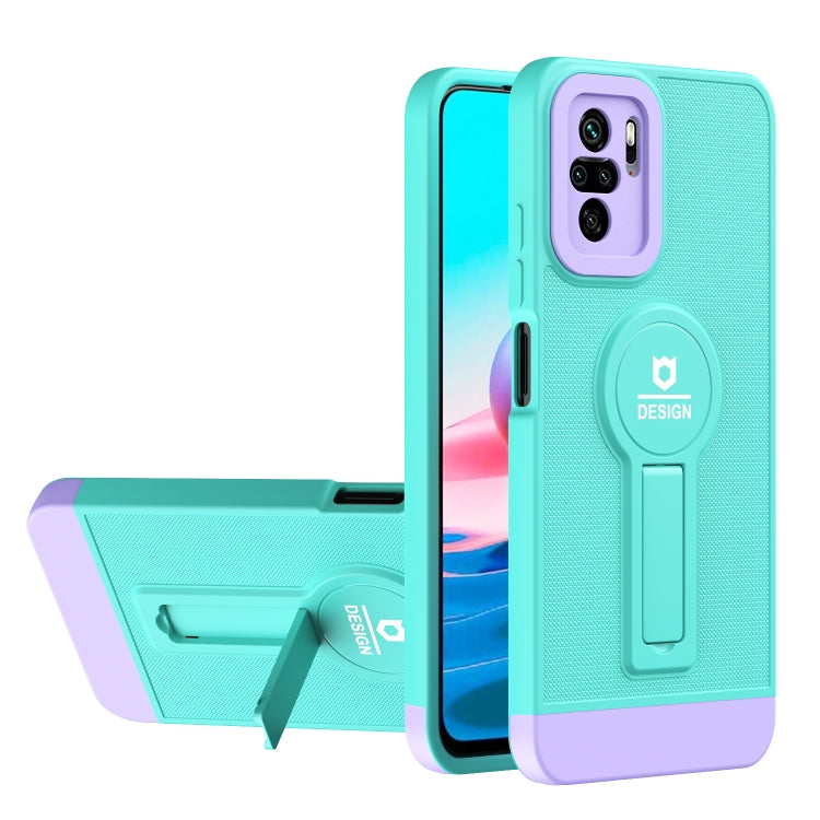 For Xiaomi Redmi Note 10 4G / Note 10S Small Tail Holder TPU+PC Phone Case