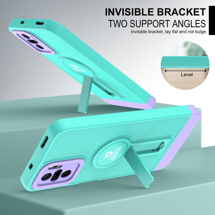 For Xiaomi Redmi Note 10 4G / Note 10S Small Tail Holder TPU+PC Phone Case