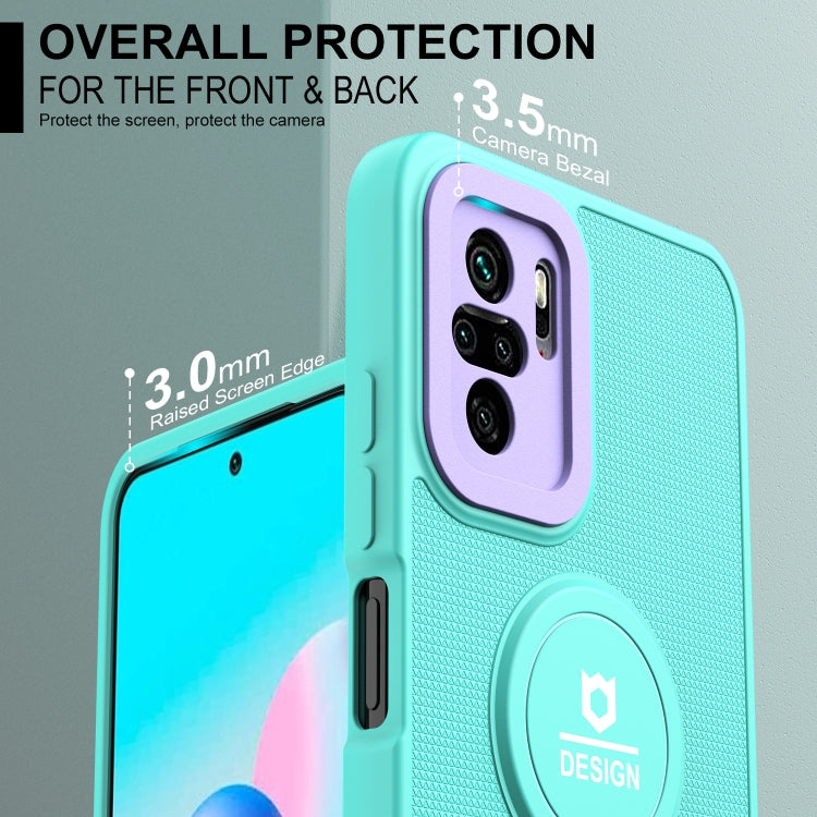 For Xiaomi Redmi Note 10 4G / Note 10S Small Tail Holder TPU+PC Phone Case