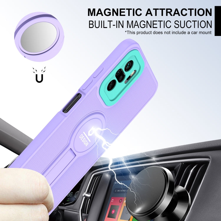 For Xiaomi Redmi Note 10 4G / Note 10S Small Tail Holder TPU+PC Phone Case