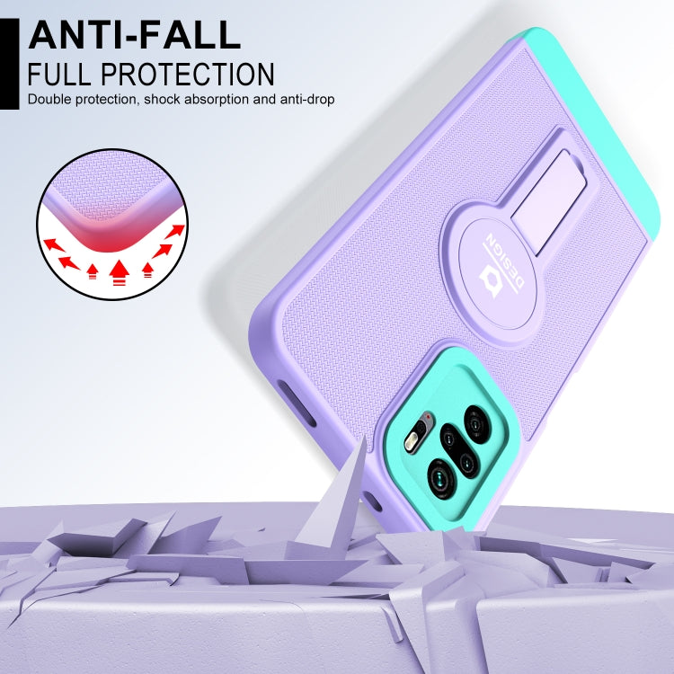 For Xiaomi Redmi Note 10 4G / Note 10S Small Tail Holder TPU+PC Phone Case