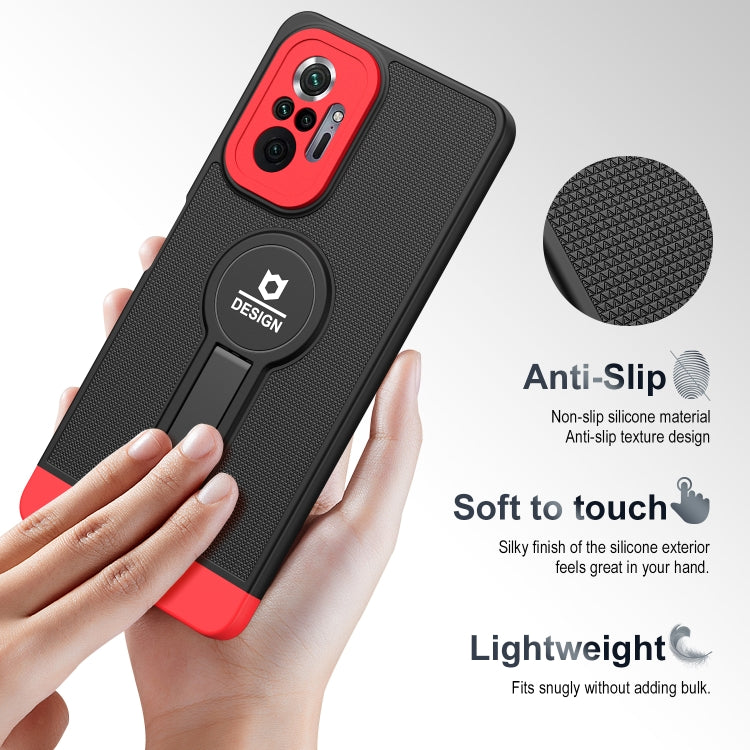 For Xiaomi Redmi Note 10 Pro 4G Small Tail Holder TPU+PC Phone Case