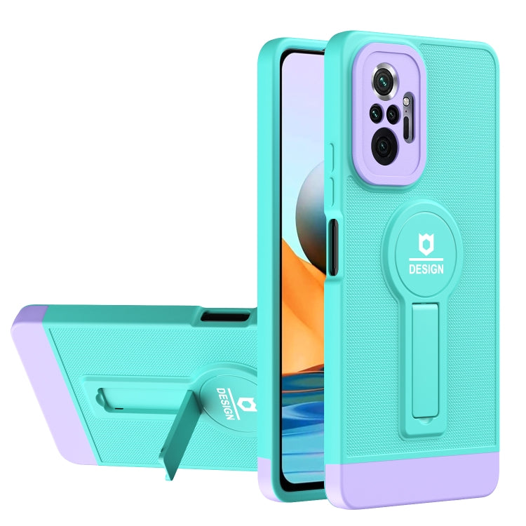 For Xiaomi Redmi Note 10 Pro 4G Small Tail Holder TPU+PC Phone Case