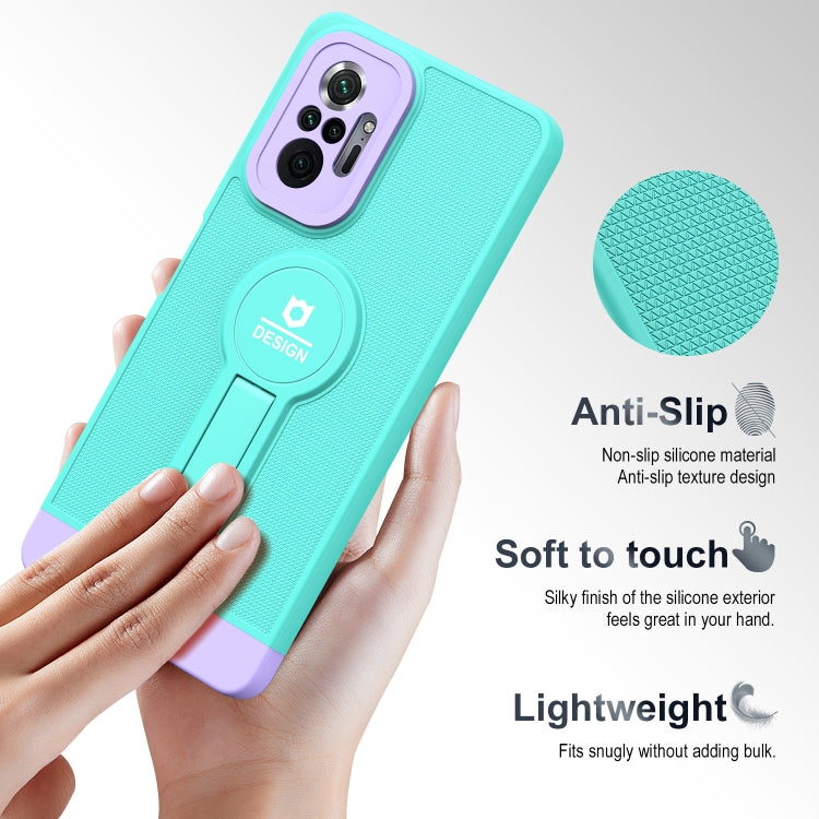 For Xiaomi Redmi Note 10 Pro 4G Small Tail Holder TPU+PC Phone Case